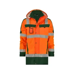 DASSY  LIMASOL (500132) PARKA MED HJ SYNLIGHED orange og grn