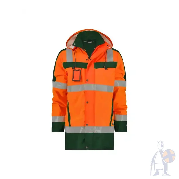 DASSY � LIMASOL (500132) PARKA MED H�J SYNLIGHED orange og gr�n