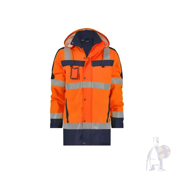 DASSY � LIMASOL (500132) PARKA MED H�J SYNLIGHED orange og bl� 
