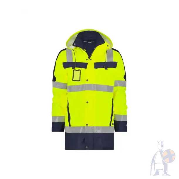 DASSY � LIMASOL (500132) PARKA MED H�J SYNLIGHED gul og bl�