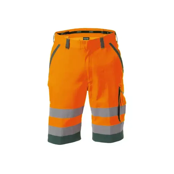 DASSY  LUCCA (250059) ARBEJDSSHORTS MED HJ SYNLIGHED orange og grn 