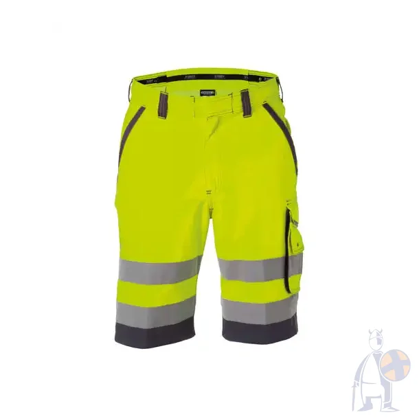 DASSY � LUCCA (250059) ARBEJDSSHORTS MED H�J SYNLIGHED gul og gr�