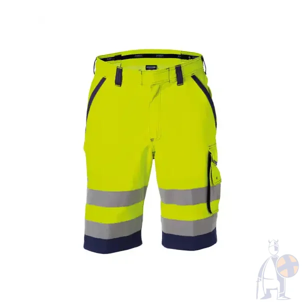 DASSY � LUCCA (250059) ARBEJDSSHORTS MED H�J SYNLIGHED gul og bl�
