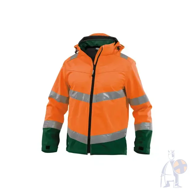 DASSY � MALAGA (300329) SOFTSHELLJAKKE MED H�J SYNLIGHED orange  og  gr�n 