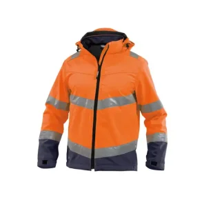 DASSY  MALAGA (300329) SOFTSHELLJAKKE MED HJ SYNLIGHED orange og  bl 