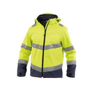 DASSY  MALAGA (300329) SOFTSHELLJAKKE MED HJ SYNLIGHED gul  og bl 