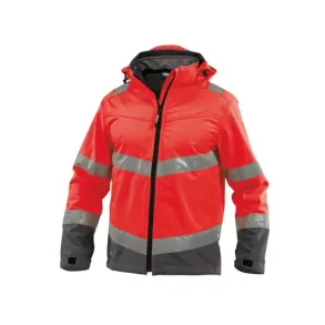 DASSY  MALAGA (300329) SOFTSHELLJAKKE MED HJ SYNLIGHED sort og rd