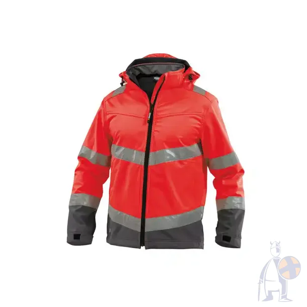 DASSY � MALAGA (300329) SOFTSHELLJAKKE MED H�J SYNLIGHED sort og r�d