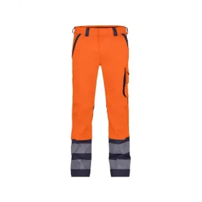 DASSY  MINNESOTA (201076) STRKBARE ARBEJDSBUKSER MED HJ SYNLIGHED orange og bl 