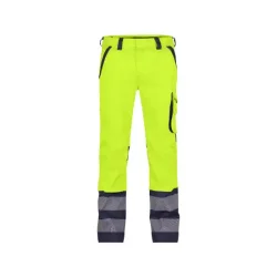 DASSY  MINNESOTA (201076) STRKBARE ARBEJDSBUKSER MED HJ SYNLIGHED  gul og bl 