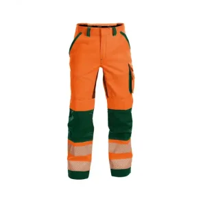 DASSY  ODESSA (200984) SOMMER BUKSER MED HJ SYNLIGHED MED KNLOMMER orange og grn 