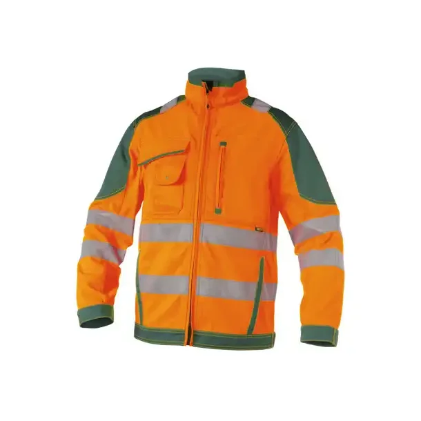 DASSY ® ORLANDO (300367) ARBEJDSJAKKE MED HØJ SYNLIGHED orange og grøn 