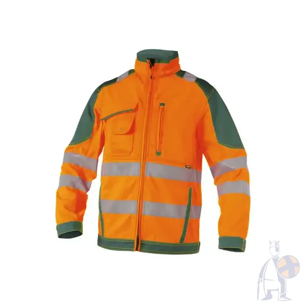 DASSY � ORLANDO (300367) ARBEJDSJAKKE MED H�J SYNLIGHED orange og gr�n 