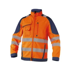 DASSY  ORLANDO (300367) ARBEJDSJAKKE MED HJ SYNLIGHED orange og bl 