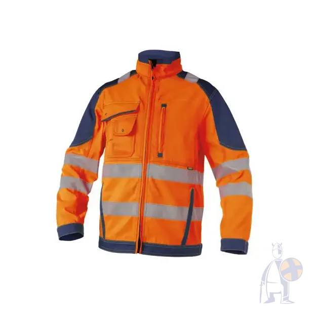 DASSY � ORLANDO (300367) ARBEJDSJAKKE MED H�J SYNLIGHED orange og bl� 
