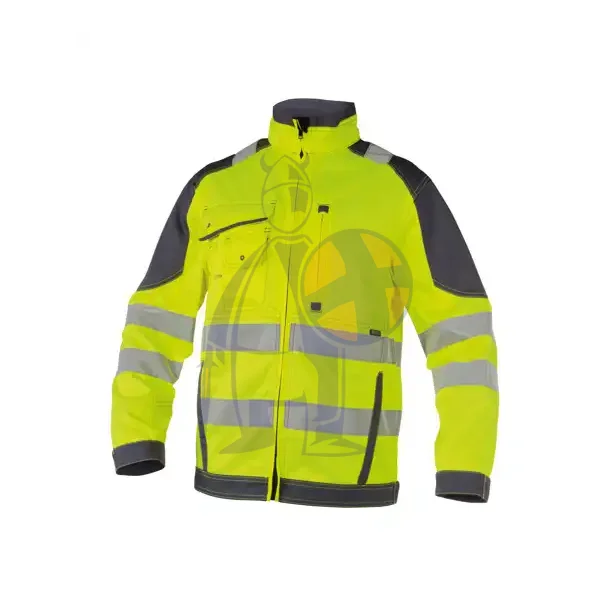DASSY � ORLANDO (300367) ARBEJDSJAKKE MED H�J SYNLIGHED gul og gr� 