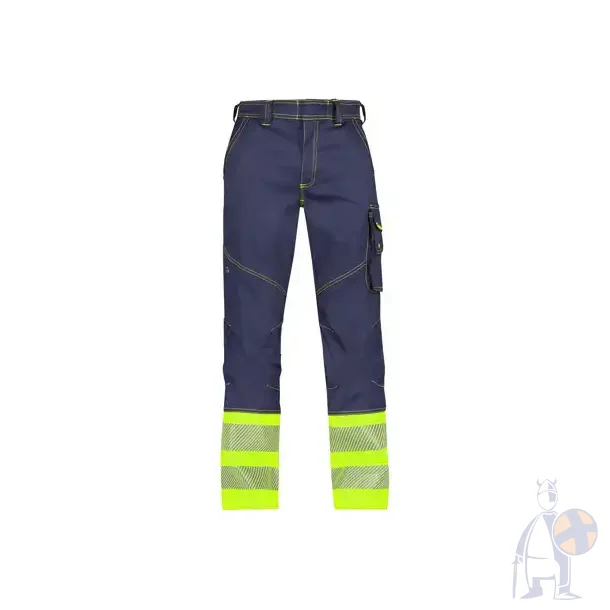 DASSY � PRINCETON (201060) STR�KBARE ARBEJDSBUKSER MED H�J SYNLIGHED bl� og gul 
