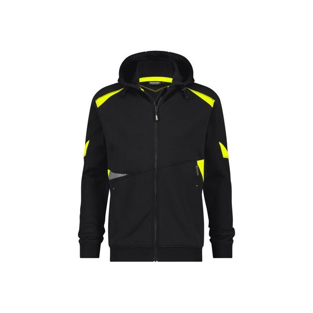300526 Dassy Santos sweatshirts med hætte sort - flour gul