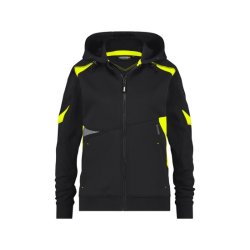 300548 Dassy Santos dame sweatshirts med htte sort - flour gul