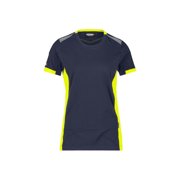 710070 Dassy Tampico dame t-shirt sort - flour gul