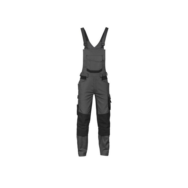 400163 Dassy  Tronix overalls med stretch og knlommer Antrasitegr sort