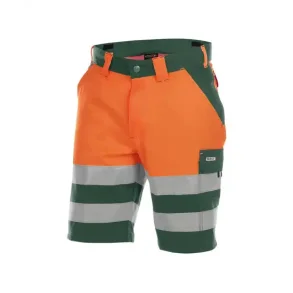 DASSY  VENNA (250030) ARBEJDSSHORTS MED HJ SYNLIGHED orange og grn