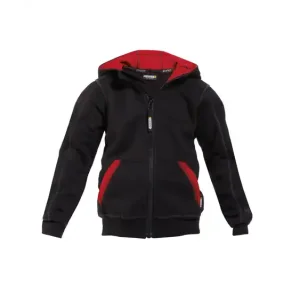 Dassy  Watson Kids sweatshirt med htte, sort og rd  