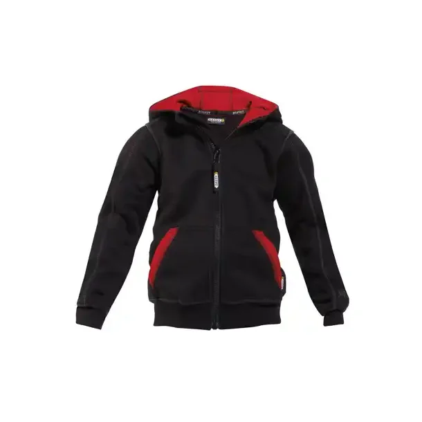Dassy ® Watson Kids sweatshirt med hætte, sort og rød  