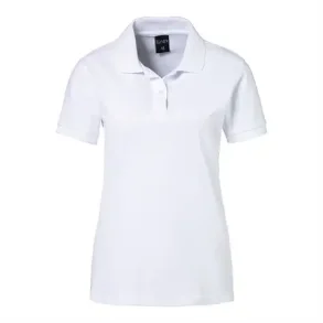 Dame poloshirt farve White. 