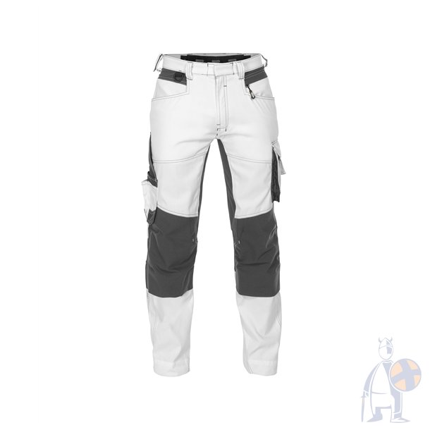 Dassy � Dynax dame malerbukser med stretch og kn�lommer Hvid