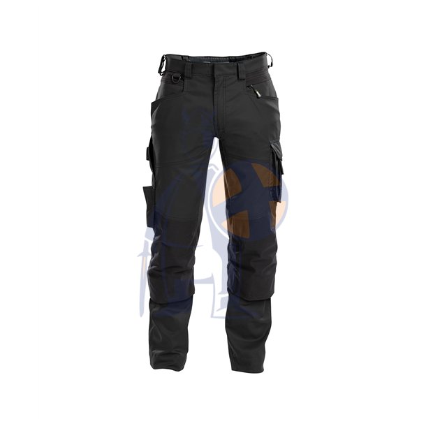 Dassy � dynax arbejdsbukser med stretch og kn�lommer Sort