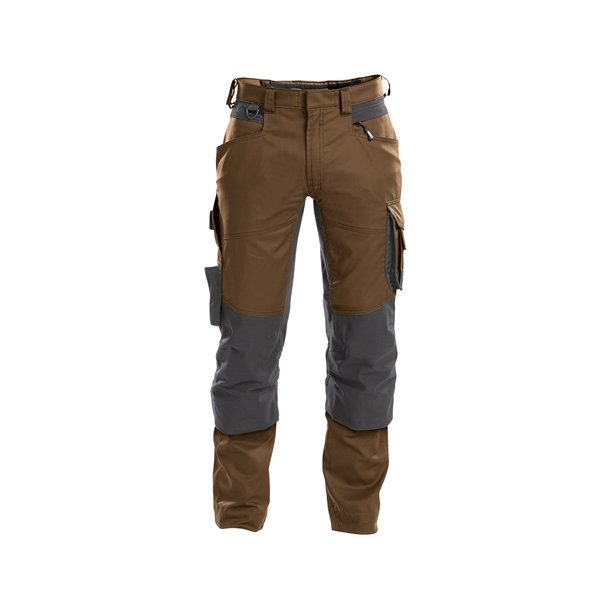 DASSY ® Dynax arbejdsbukser med stretch og knælommer claybrun/grå
