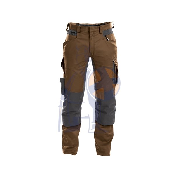 DASSY � Dynax arbejdsbukser med stretch og kn�lommer claybrun/gr�