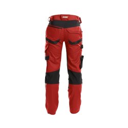 Dassy  Dynax arbejdsbukser med stretch og knlommer rd/sort