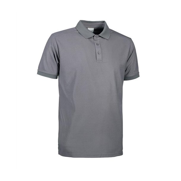 G21006 Man functional polo shirt sølvgrå