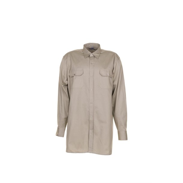 0409 Twill Skjorte langrmet, Kahki