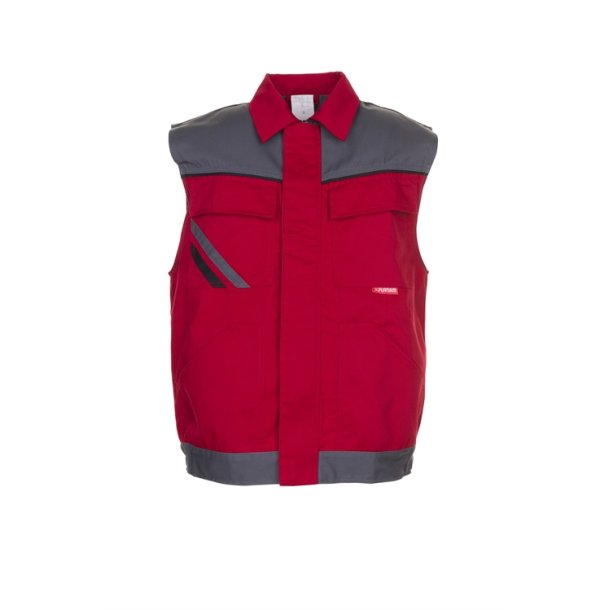 2366 Arbejds vest - Rød/skiffer/sort