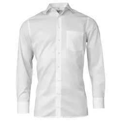 Mens Shirt Modern Fit Long Sleeve - hvid