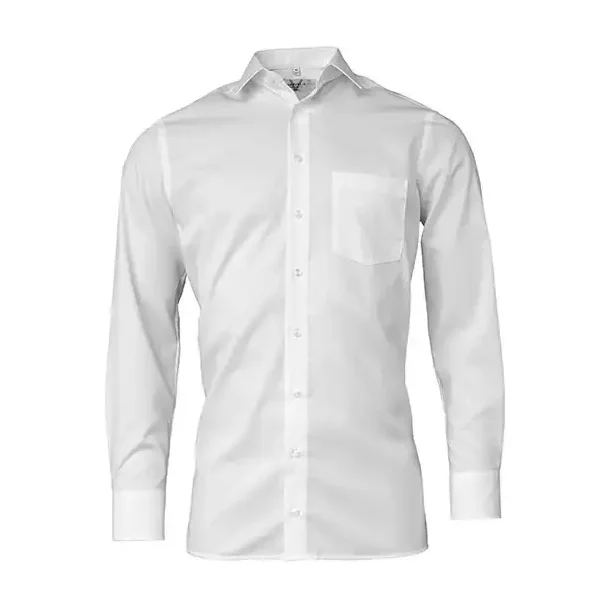 Mens Shirt Modern Fit Long Sleeve - hvid