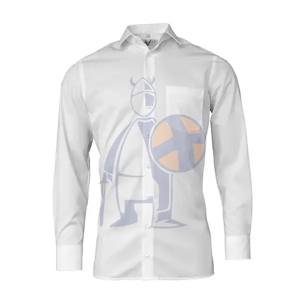 Men�s Shirt Modern Fit Long Sleeve - hvid