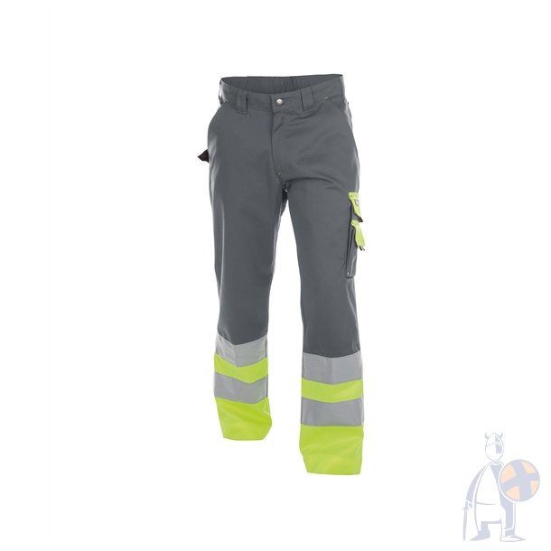 Dassy� omerha high visibility arbejdsbukser, gr� og gul 