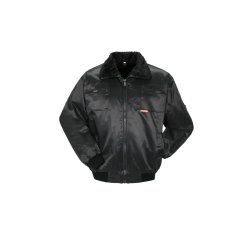 0334 Gletscher Pilot Jakke Sort - Med tryk