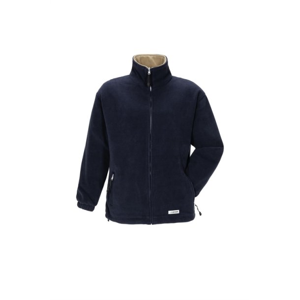 0347 Streem Fleece Jakke Marine/camel