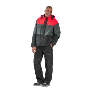 3755 Aviator jakke rd/gr/sort