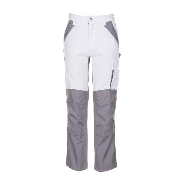 2513 Plaline Arbejdsbukser, hvid/zink
