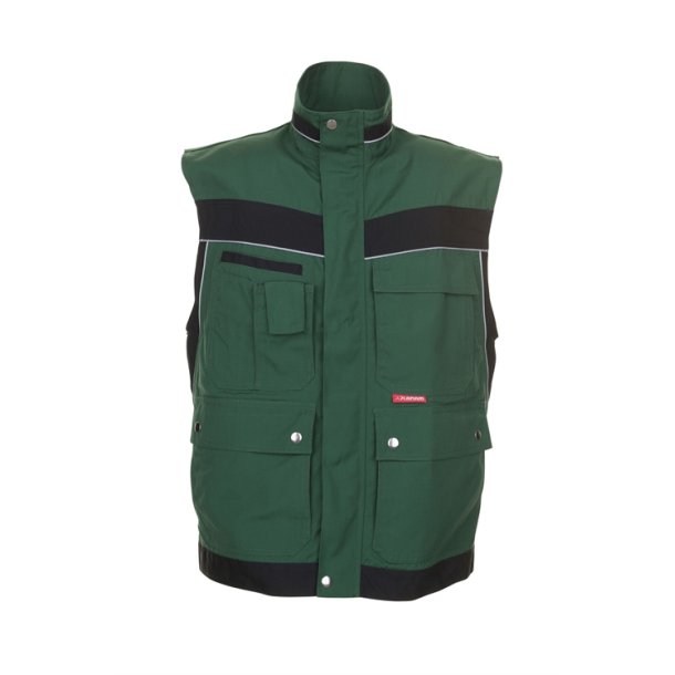 2535 Plaline arbejdsvest, grøn/sort