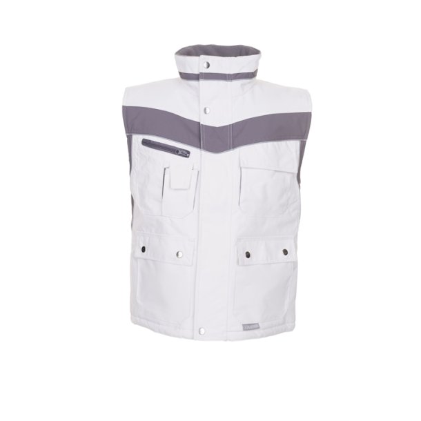 2583 Plaline vinter vest,hvid/zink