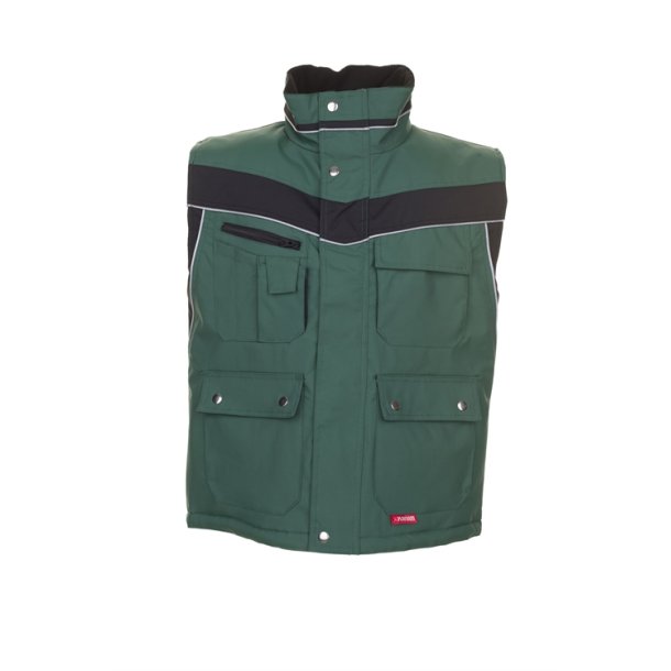 2585 Plaline vinter vest,grøn/sort
