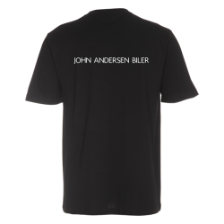 St 101sort t-shirt med tryk - John Andersen biler