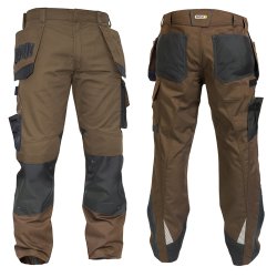 200908 Dassy Magnetic Arbejdsbukser Clay brun/ sort